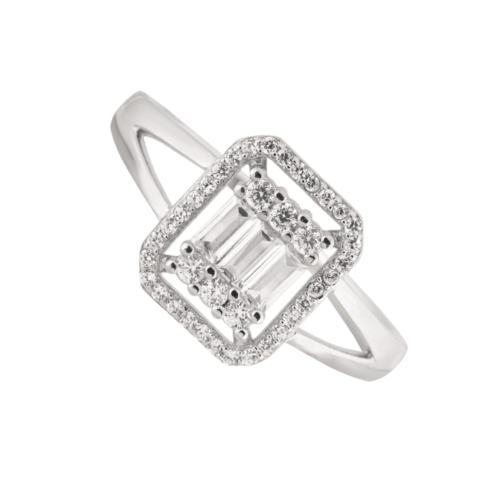 Stylish 92.5 Silver Rings for Women | Crafted with Modern Elegance � LeZilver ( 3.38 gms )