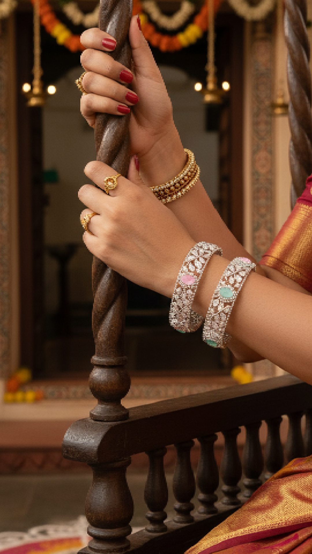 LLeZilver Silver Bangles bracelet ( 58.520 grams ) for Women � Handcrafted Purity, Delivered Pan India