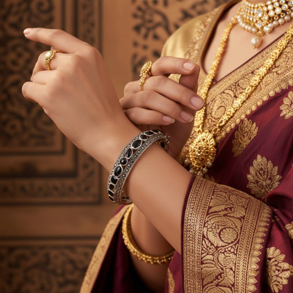 Shop Pure Silver Bangle Bracelet Online | Wedding & Party Collection | LeZilver
