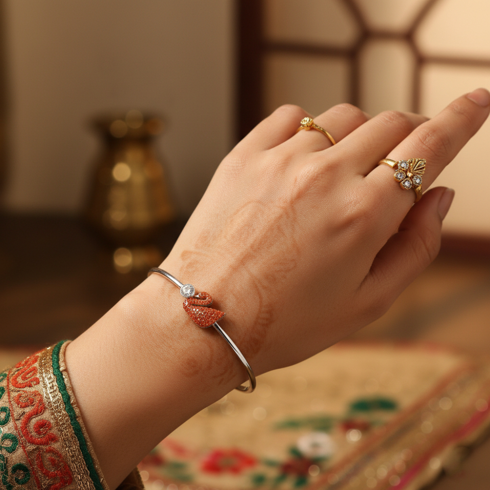 LeZilver's Handcrafted Silver Kada for Women | Trendy Designs | Pan India Shipping