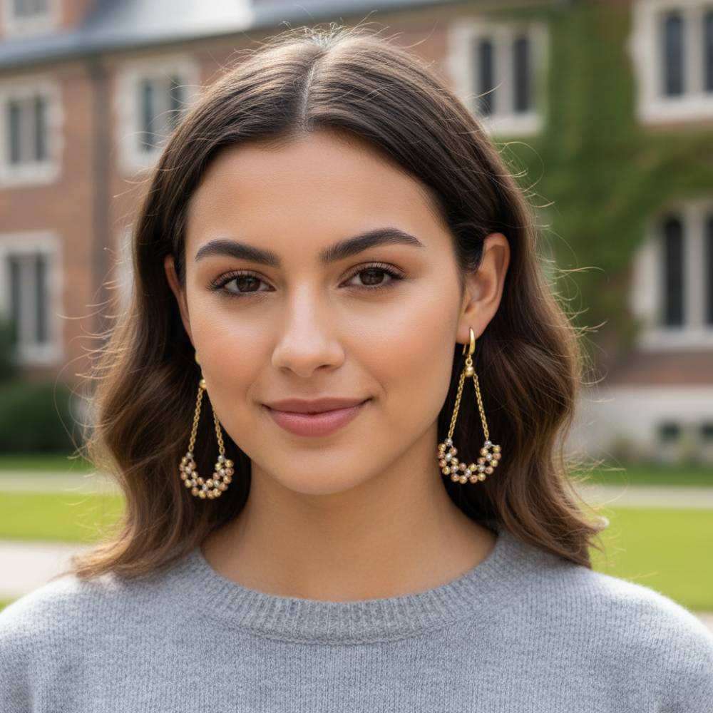 Stylish Silver Earrings for Girls & Women � Lightweight & Trendy ( 5.36 gms )