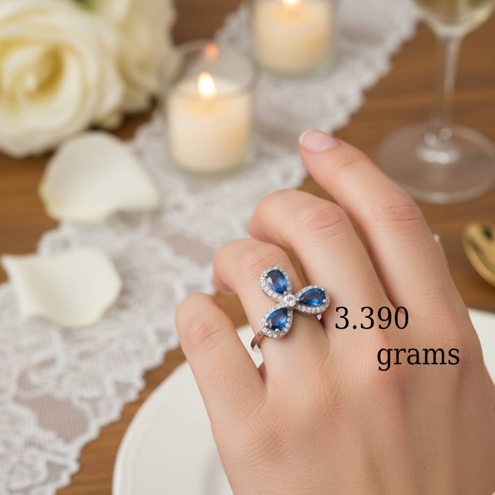 Chic & Elegant Silver Rings for Women | 92.5 Silver Collection by LeZilver( 3.39 gms)