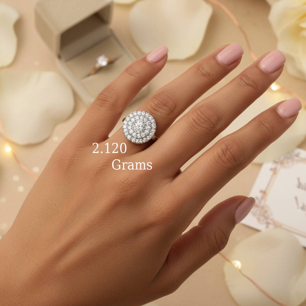LeZilverhine Bright with LeZilver 92.5 Silver Rings with Stones ( 2.12 gms)