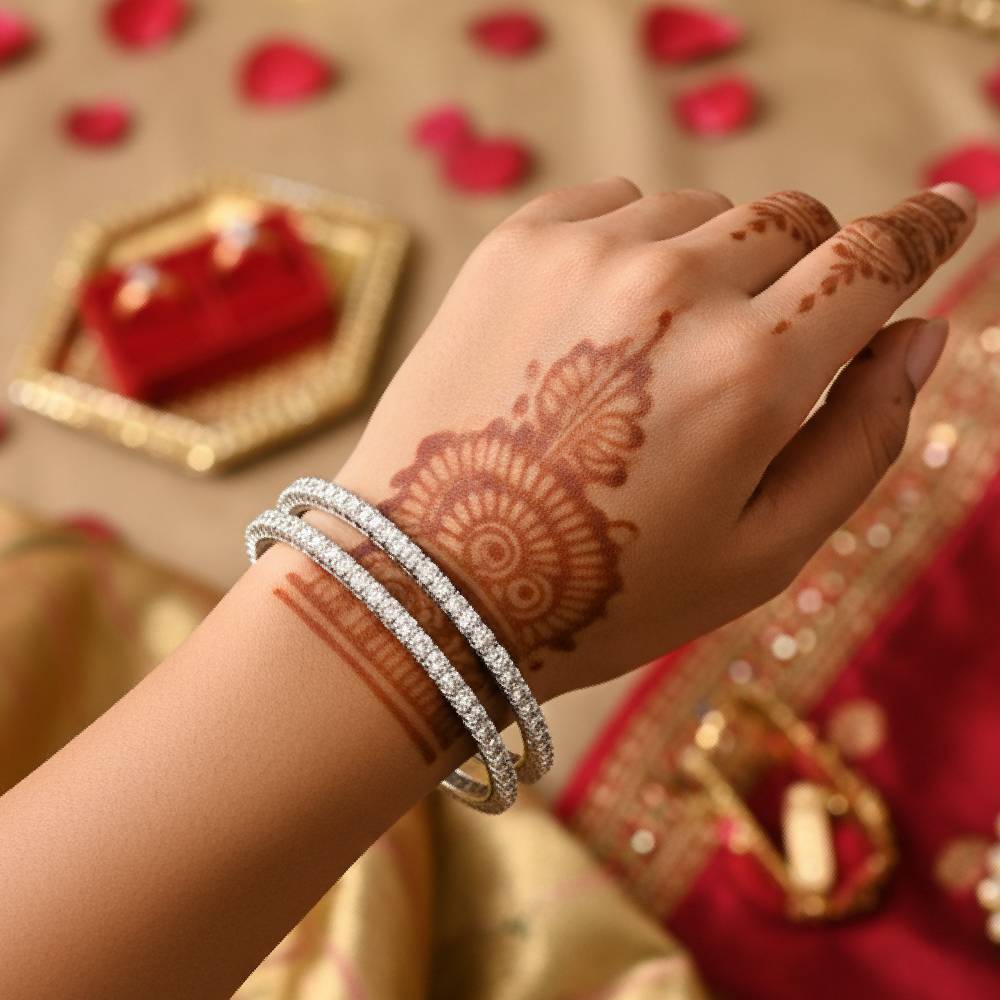 Silver Bangles for Every Occasion | Certified 92.5 Silver ( 28.320 grams ) | LeZilver India