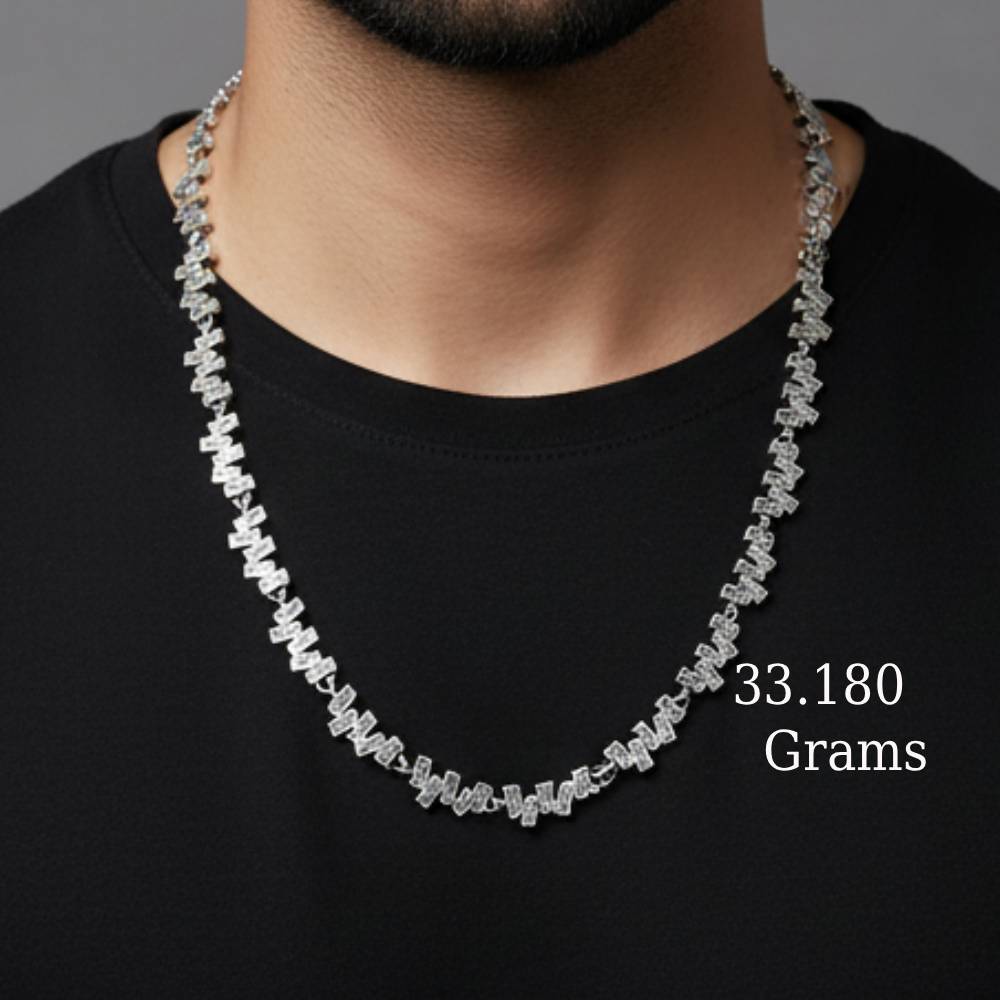LeZilver Men�s Chain in 92.5 Sterling Silver | Timeless Style & All-Day Comfort ( 33.18 gms )