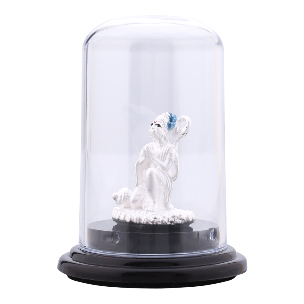 92.5 Pure Silver Hanuman Idol for Car Dashboard | Divine Protection Murti | Pan India Delivery