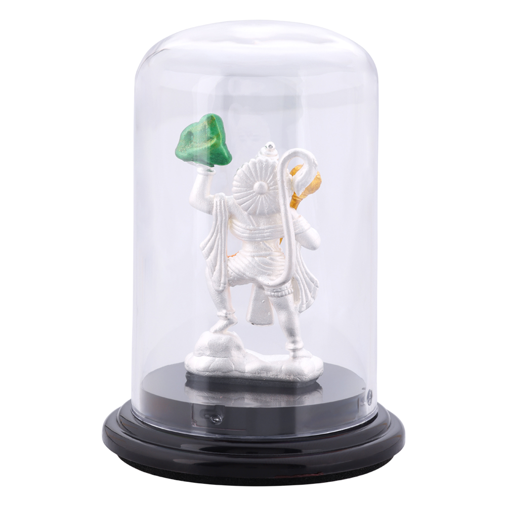 92.5 Pure Silver Hanuman Idol for Car Dashboard | Divine Protection Murti | Pan India Delivery