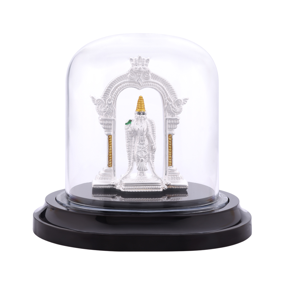 LeZilver Silver Vighraham Meenakshi Amman Pure Silver Idol � Handcrafted Divine Collectible