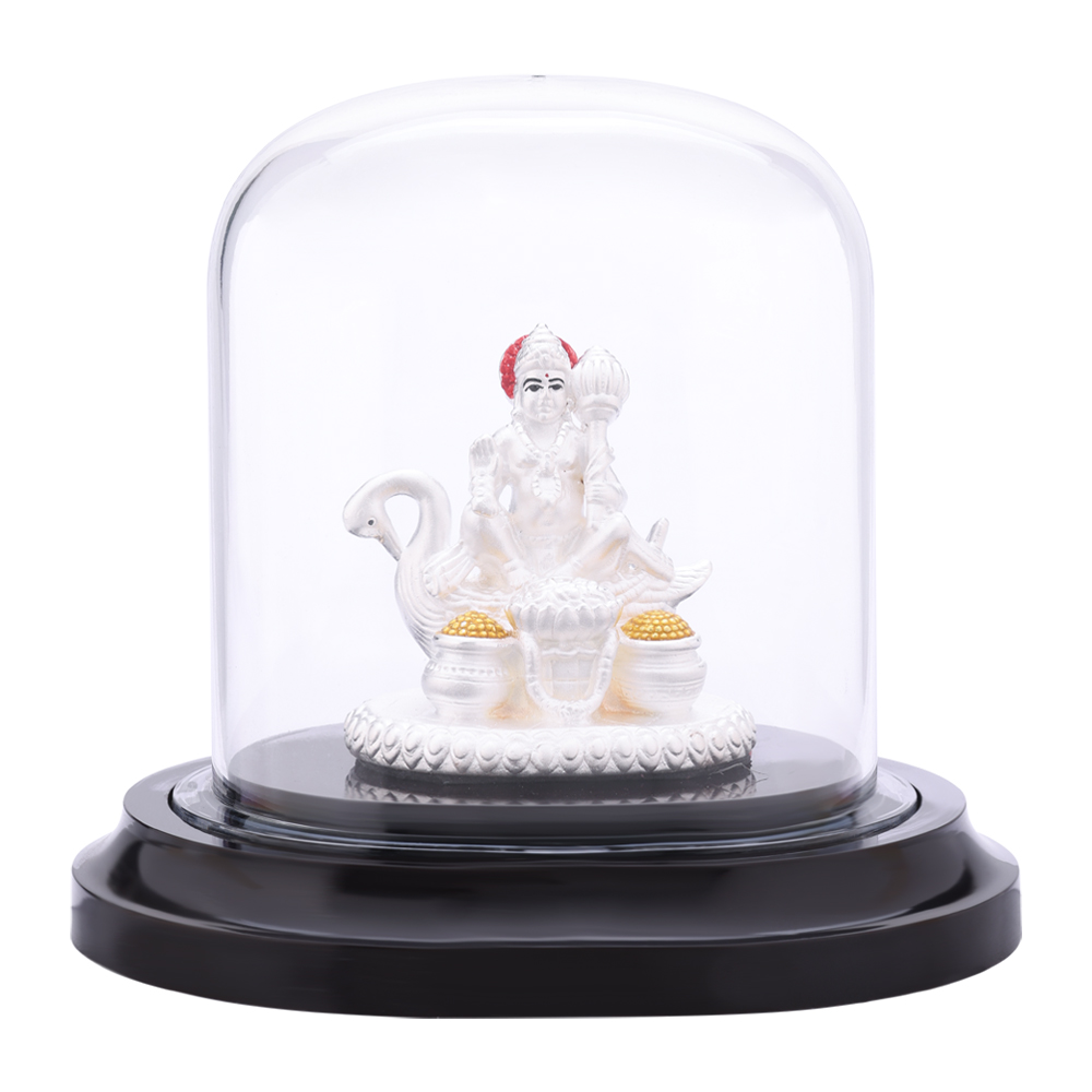 LeZilver 92.5 Pure Silver Lakshmi Kubera Idol � Wealth & Prosperity Murti