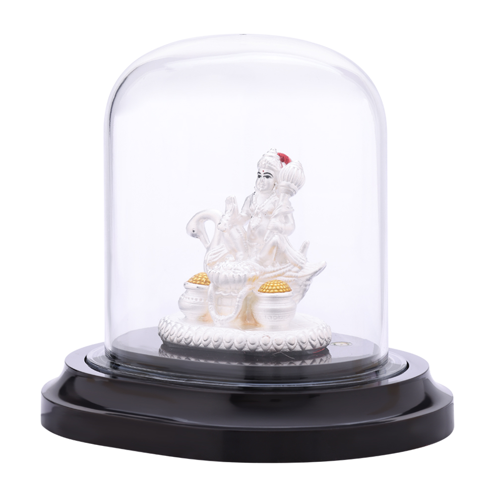 LeZilver 92.5 Pure Silver Lakshmi Kubera Idol � Wealth & Prosperity Murti