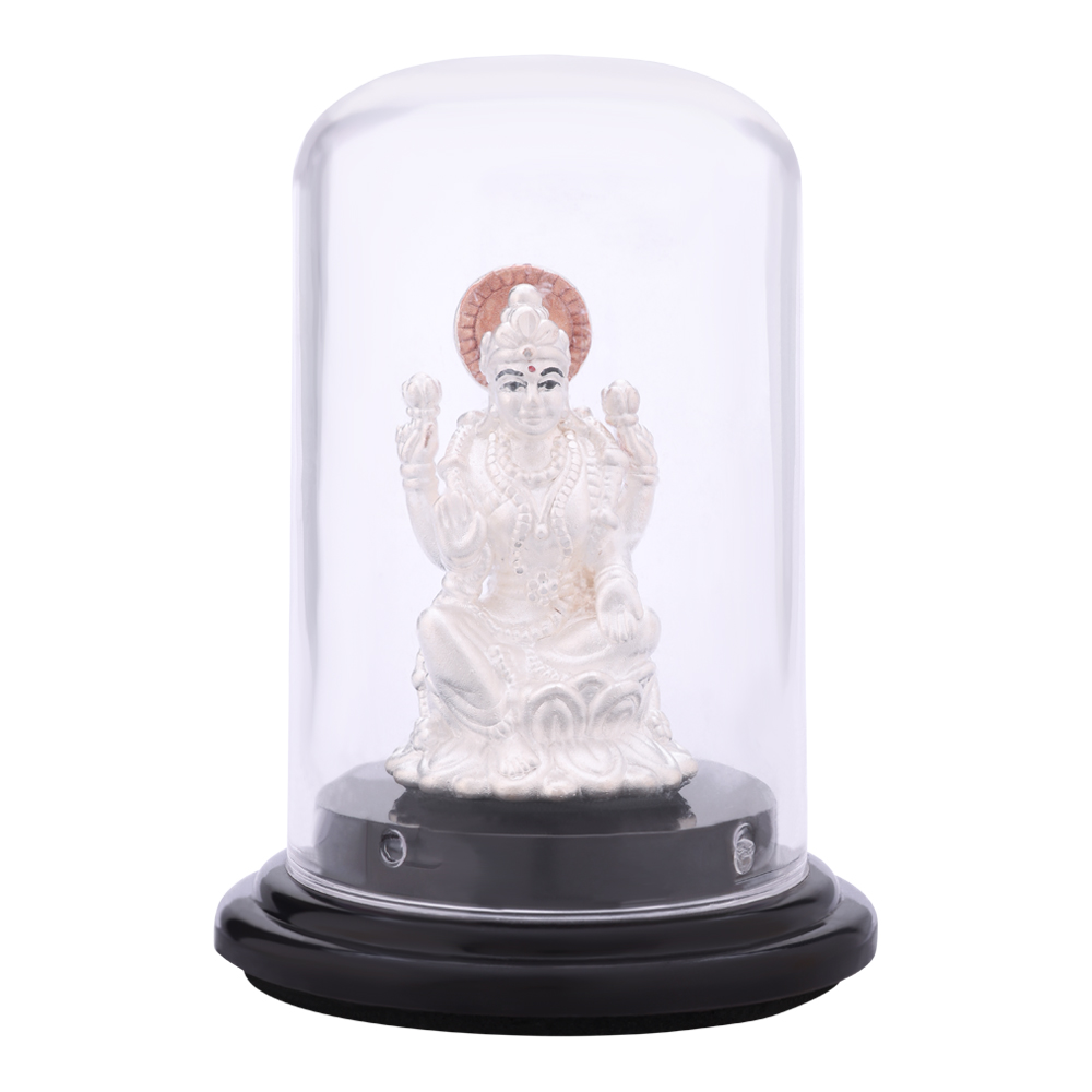 LeZilver 92.5 Pure Silver Lakshmi Idol � Wealth & Prosperity Goddess Murti