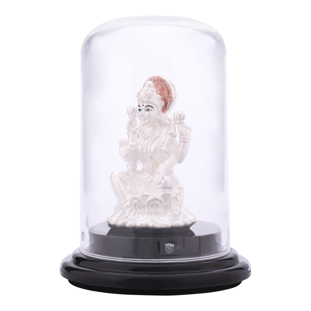 LeZilver 92.5 Pure Silver Lakshmi Idol � Wealth & Prosperity Goddess Murti