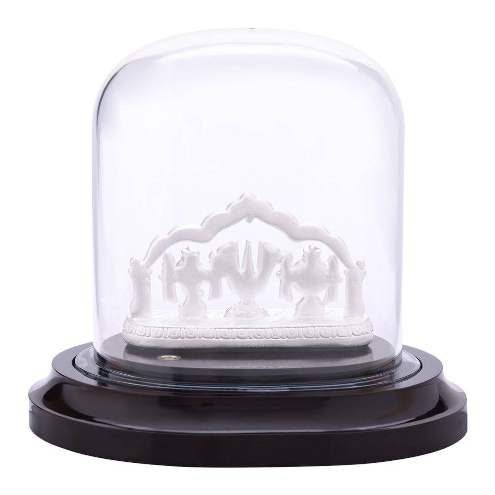 LeZilver 92.5 Pure Silver Shanku Chakra Namam Idol � Divine Vaishnava Symbol