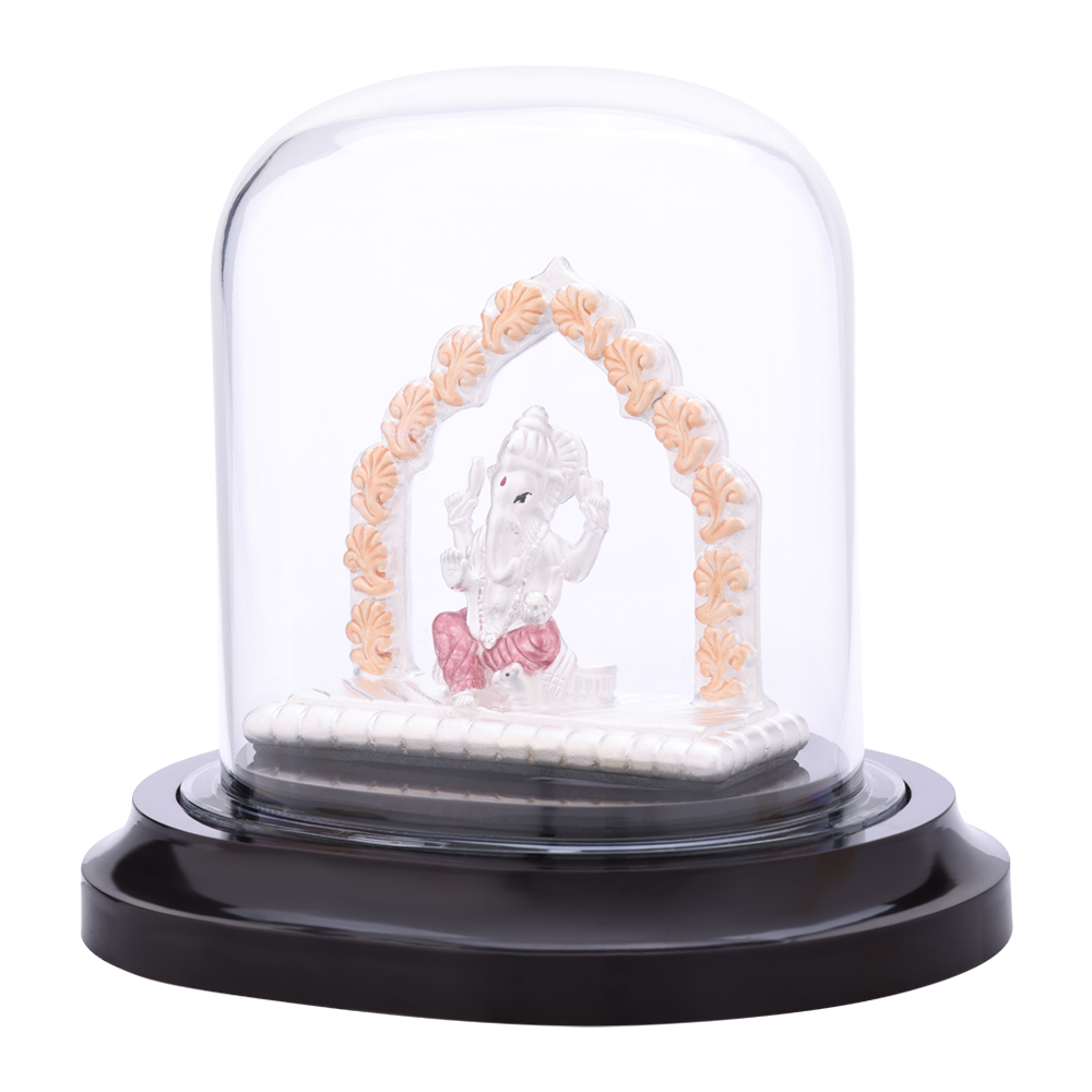 LeZilver Vinayaka Silver Idol � Handcrafted 92.5 Pure Silver Ganesha