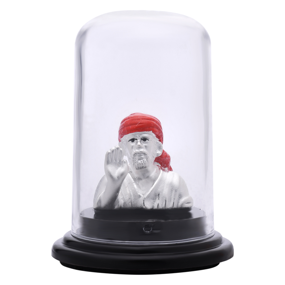 Pure Silver Sai Baba Idol �  Shirdi Sai Statue for Home & Blessings ( 4.06 gms )