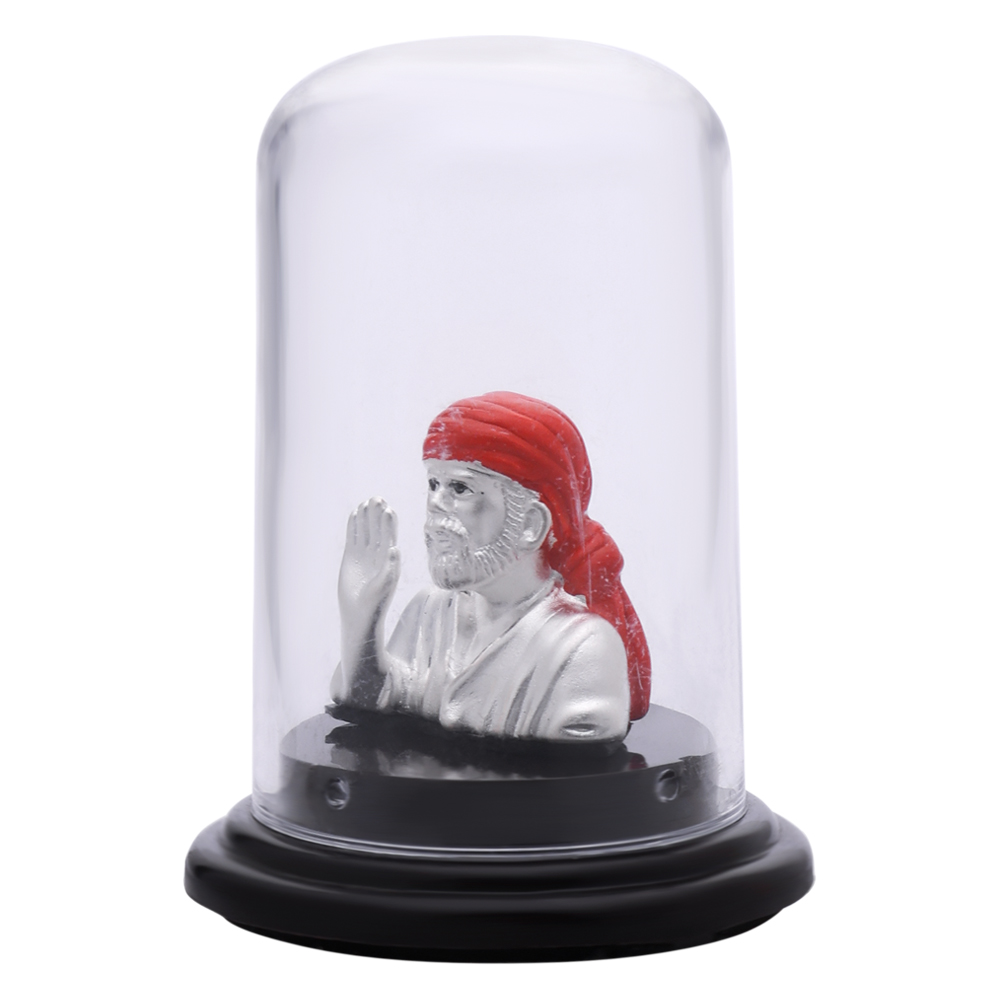 Pure Silver Sai Baba Idol �  Shirdi Sai Statue for Home & Blessings ( 4.06 gms )