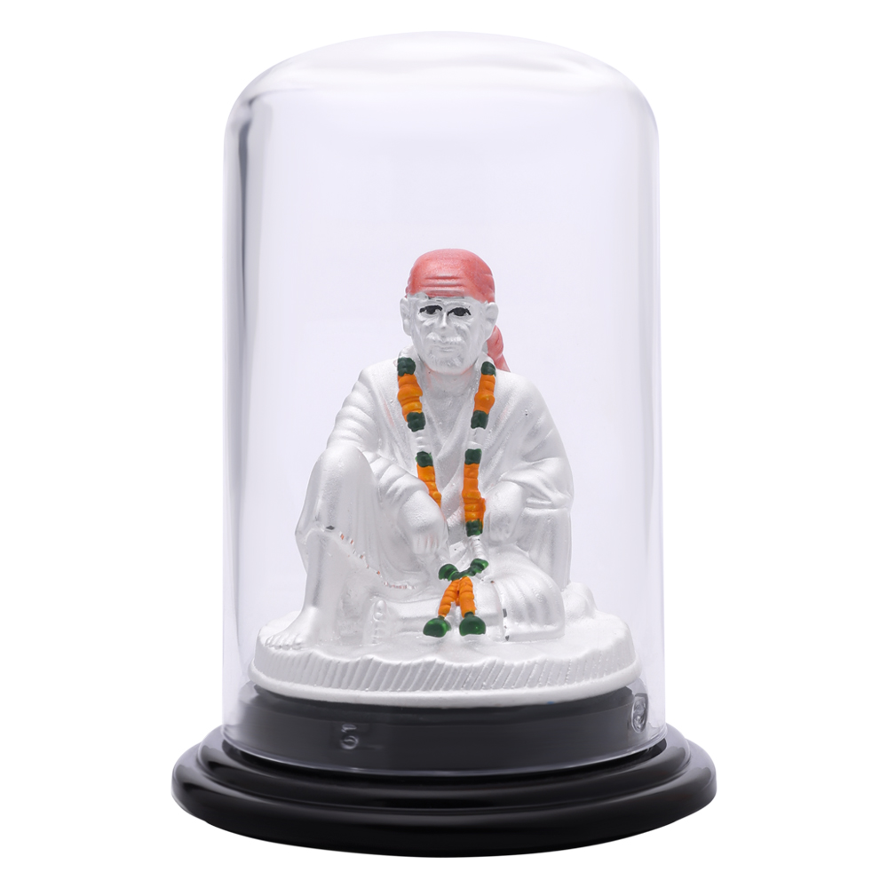 Hallmarked 92.5 Silver Sai Baba Idol � Premium Shirdi Baba Murti for Devotion