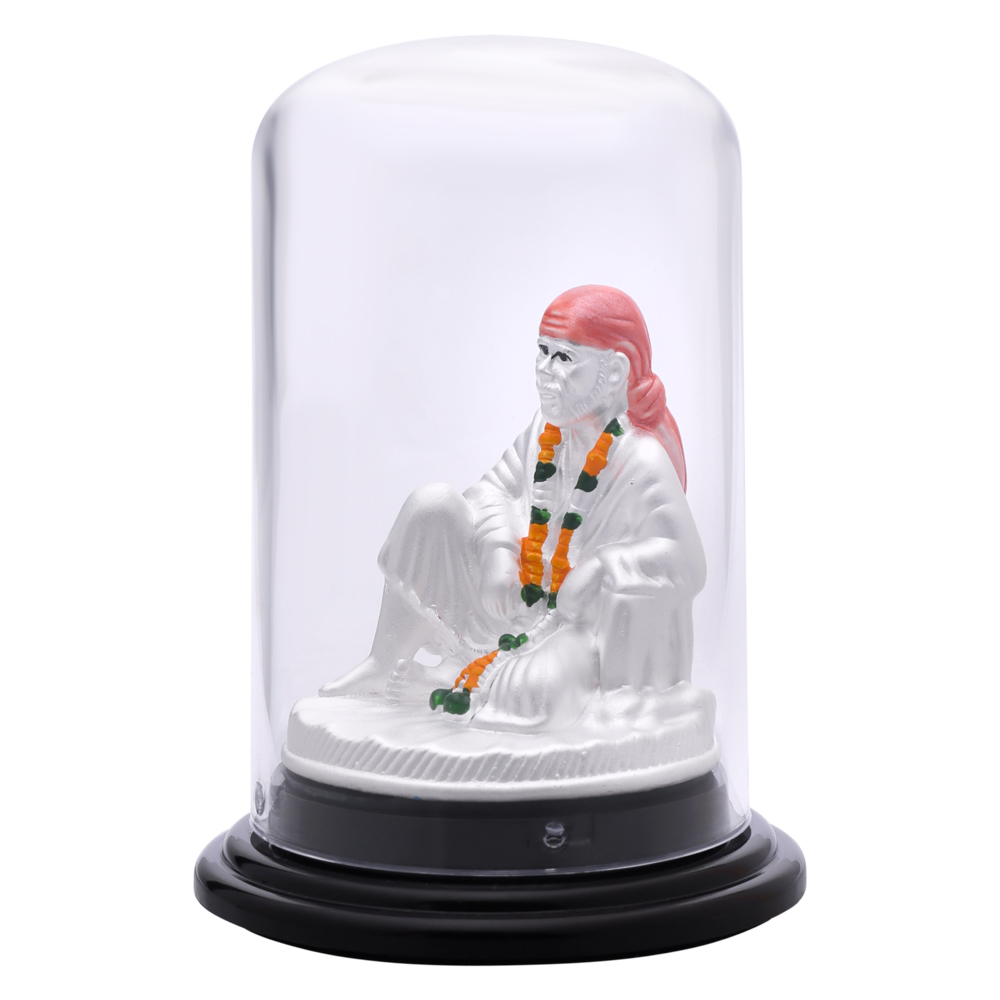 Hallmarked 92.5 Silver Sai Baba Idol � Premium Shirdi Baba Murti for Devotion