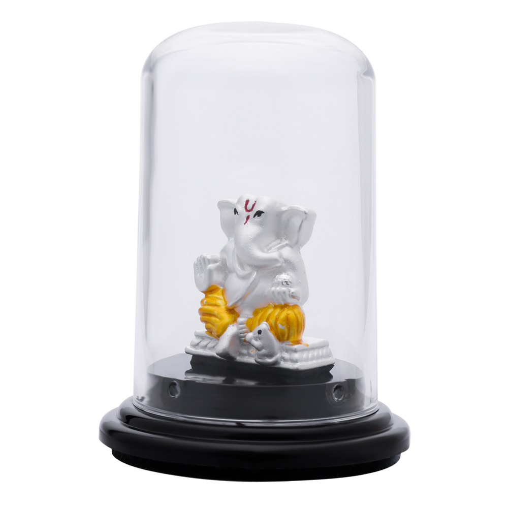 LeZilver 92.5 Silver Vinayaka Idol � Handcrafted Lord Ganesha Statue for Prosperity