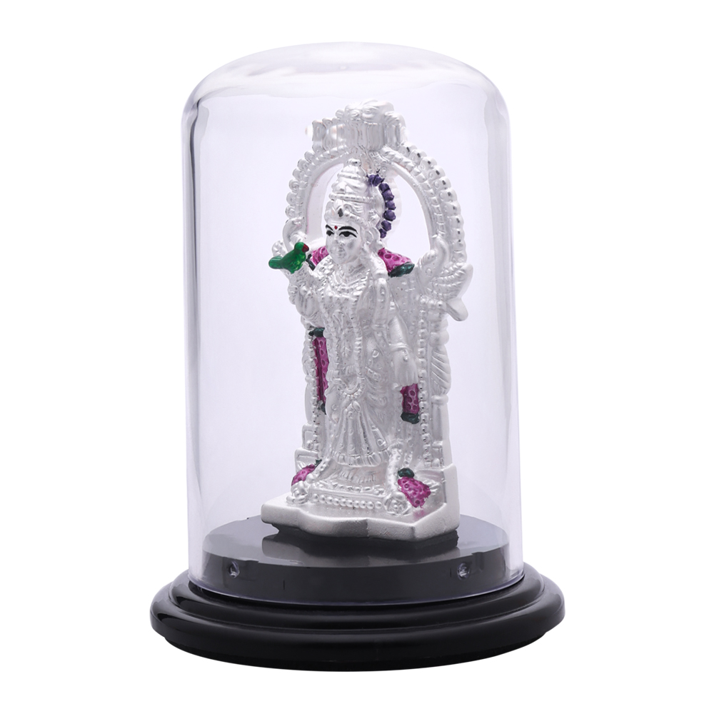 92.5 Pure Silver Madurai Meenakshi Idol � Handcrafted Goddess Meenakshi Statue