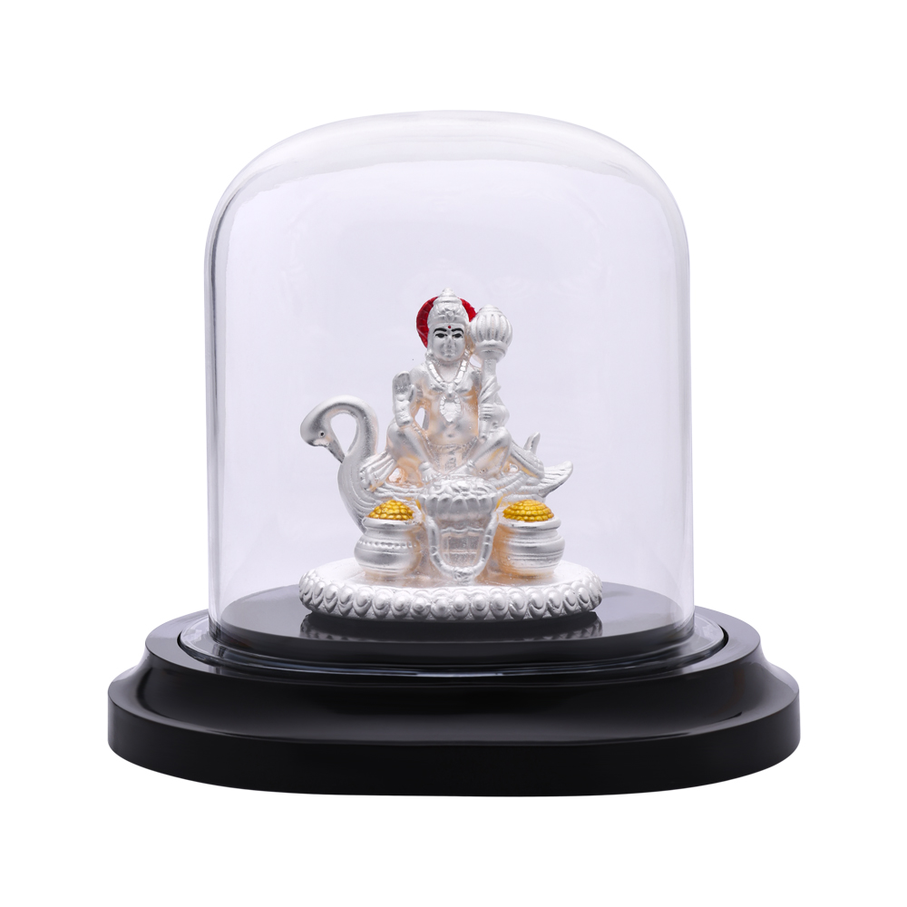 Silver Kuberan Idol � Lord of Wealth & Fortune