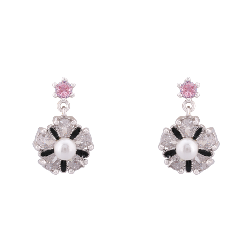 LeZilver 92.5 Pure Silver Baby Earrings | Safe Anti-Allergic Silver Studs for Baby Girls | Perfect Baby Shower & Newborn Gift