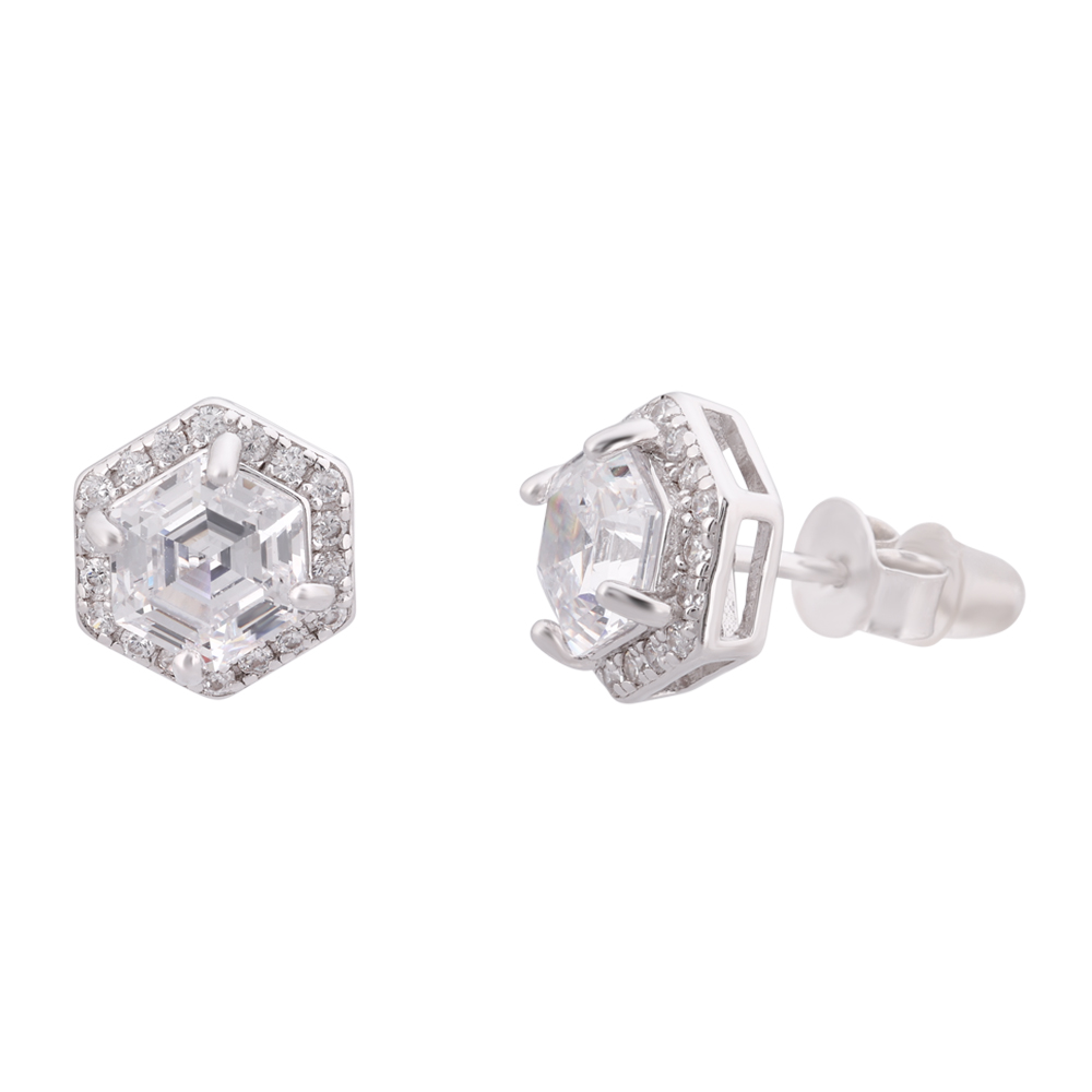 LeZilver Baby�s First Silver Earrings | 92.5 Certified Pure Silver Studs for Infants & Toddlers | Gentle & Gift-Ready