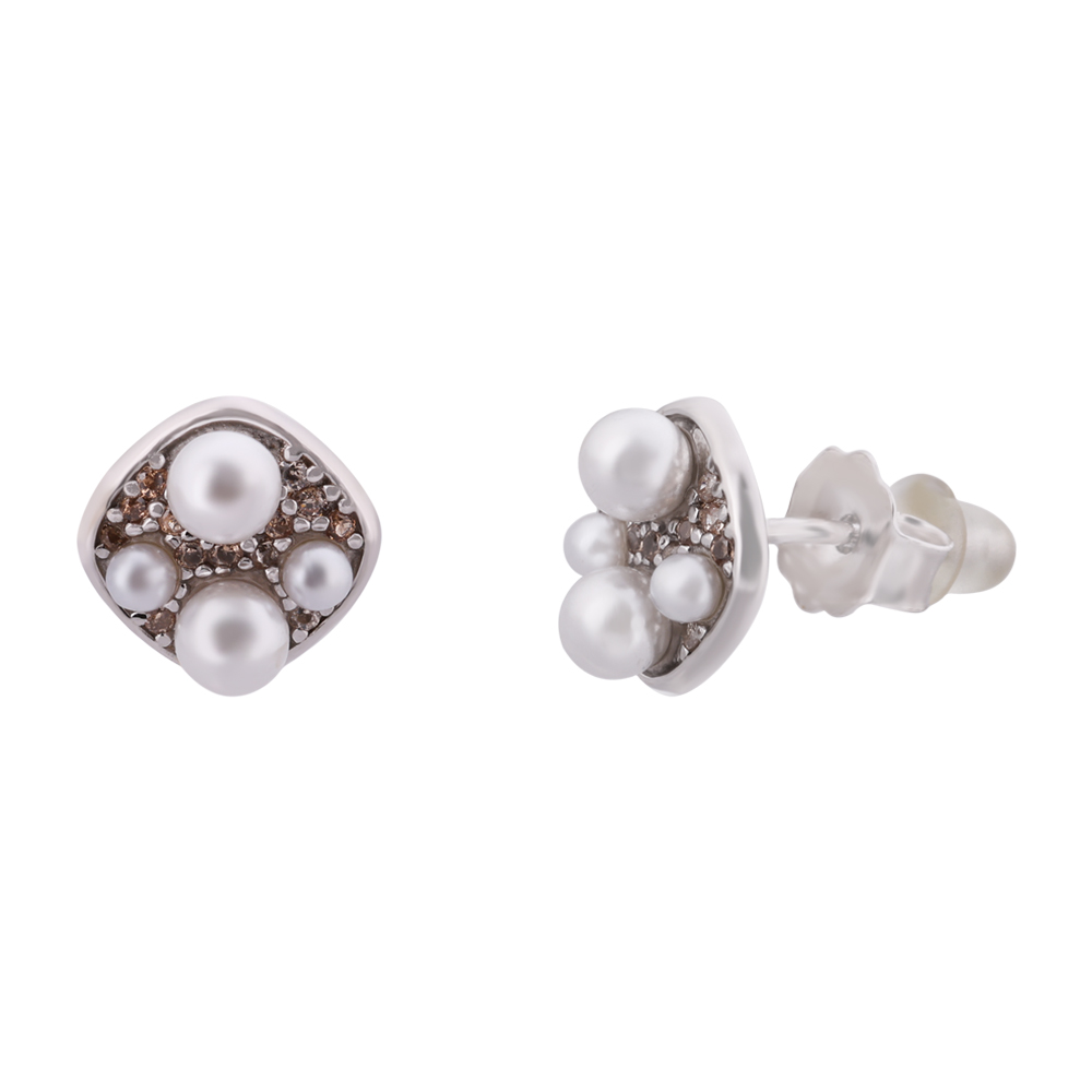 LeZilver Silver Baby Stud Earrings | 92.5 Pure Silver Keepsake Earrings for Baby Shower & Newborn Gifts