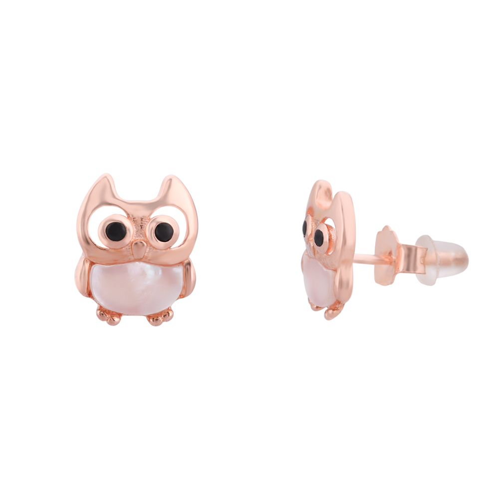 LeZilver Feather-Light Baby Silver Stud Earrings | 92.5 Pure Silver Ultra-Light Earrings for Babies | Baby Shower Gift