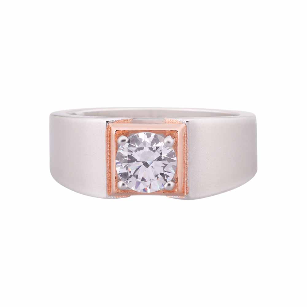 LeZilver Vector Men�s Silver Ring | 92.5 Sterling | Geometric Design