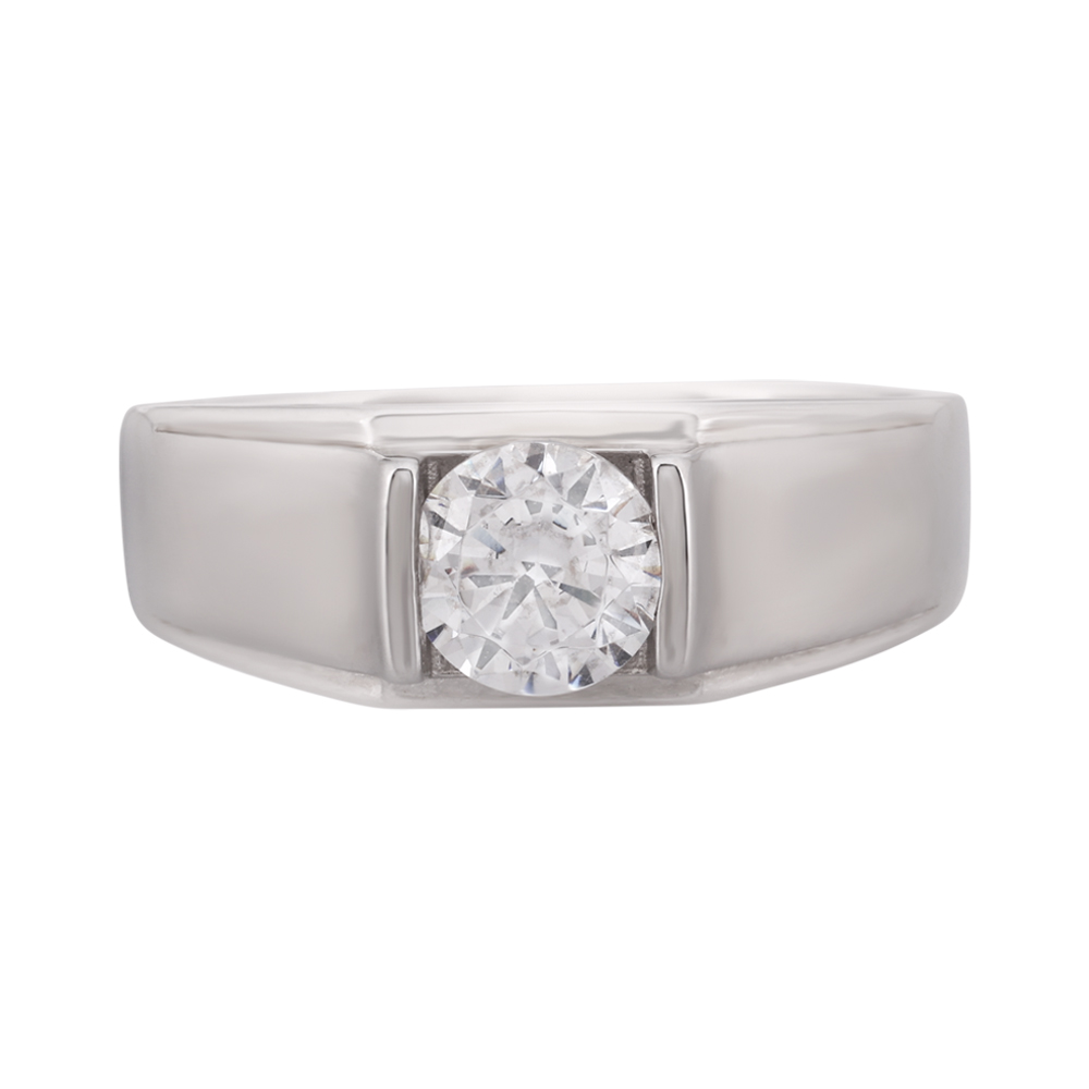 Premium Dual Finish Silver Ring for Men