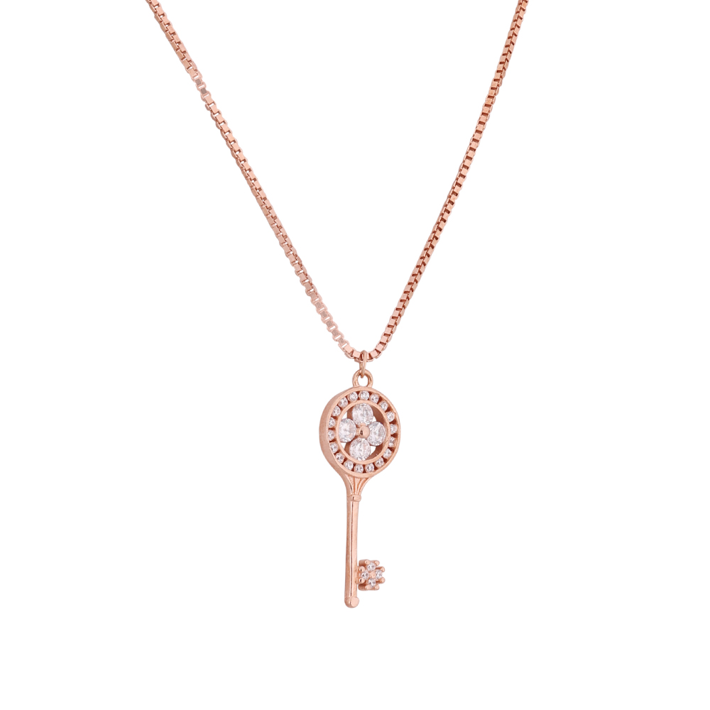 LeZilver Women�s Rose Gold Silver Chain � 92.5 Pure Silver Elegance | PAN-India Delivery