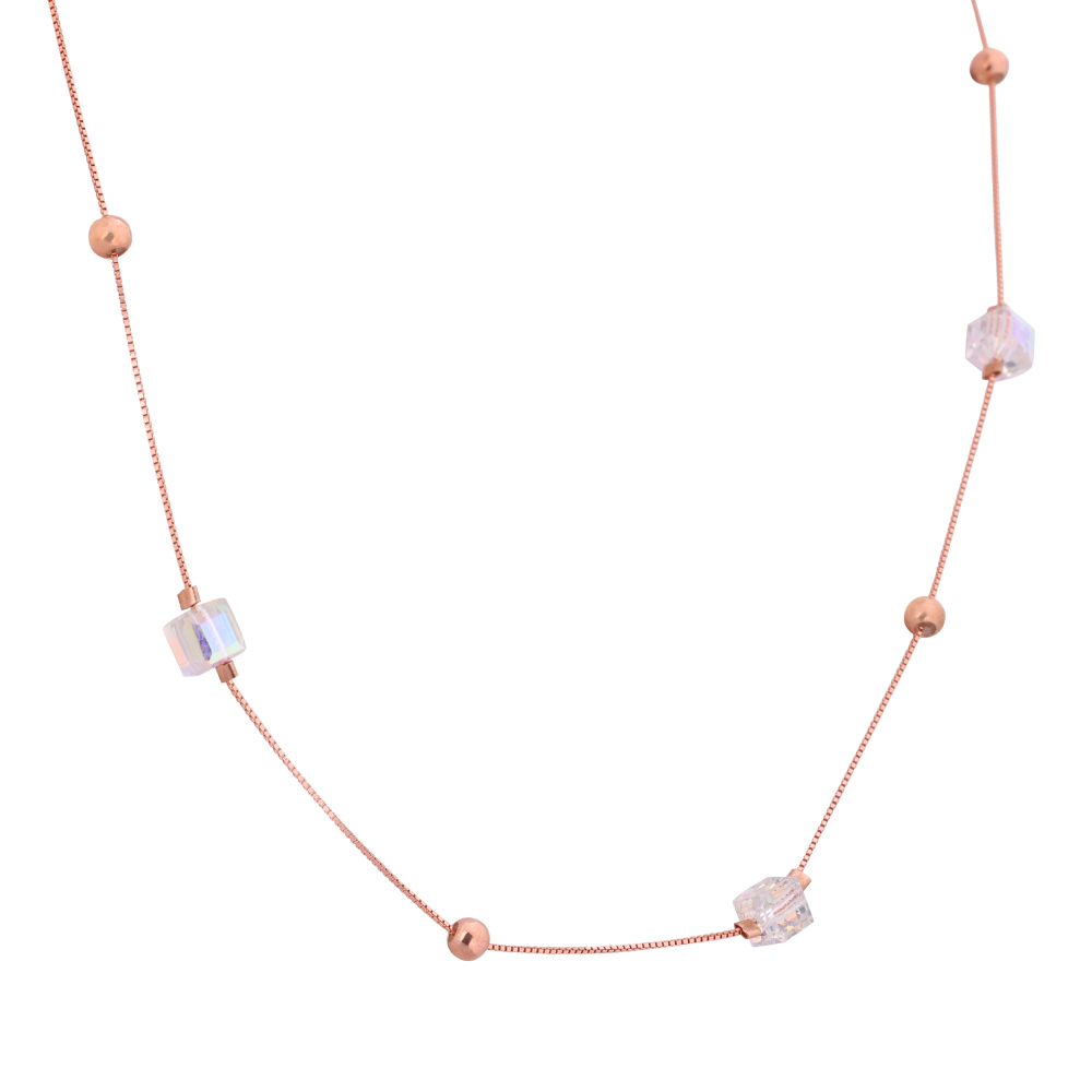 LeZilver Women�s Silver Rose Gold Chain � Chic Finish in 92.5 Sterling Silver | PAN-India