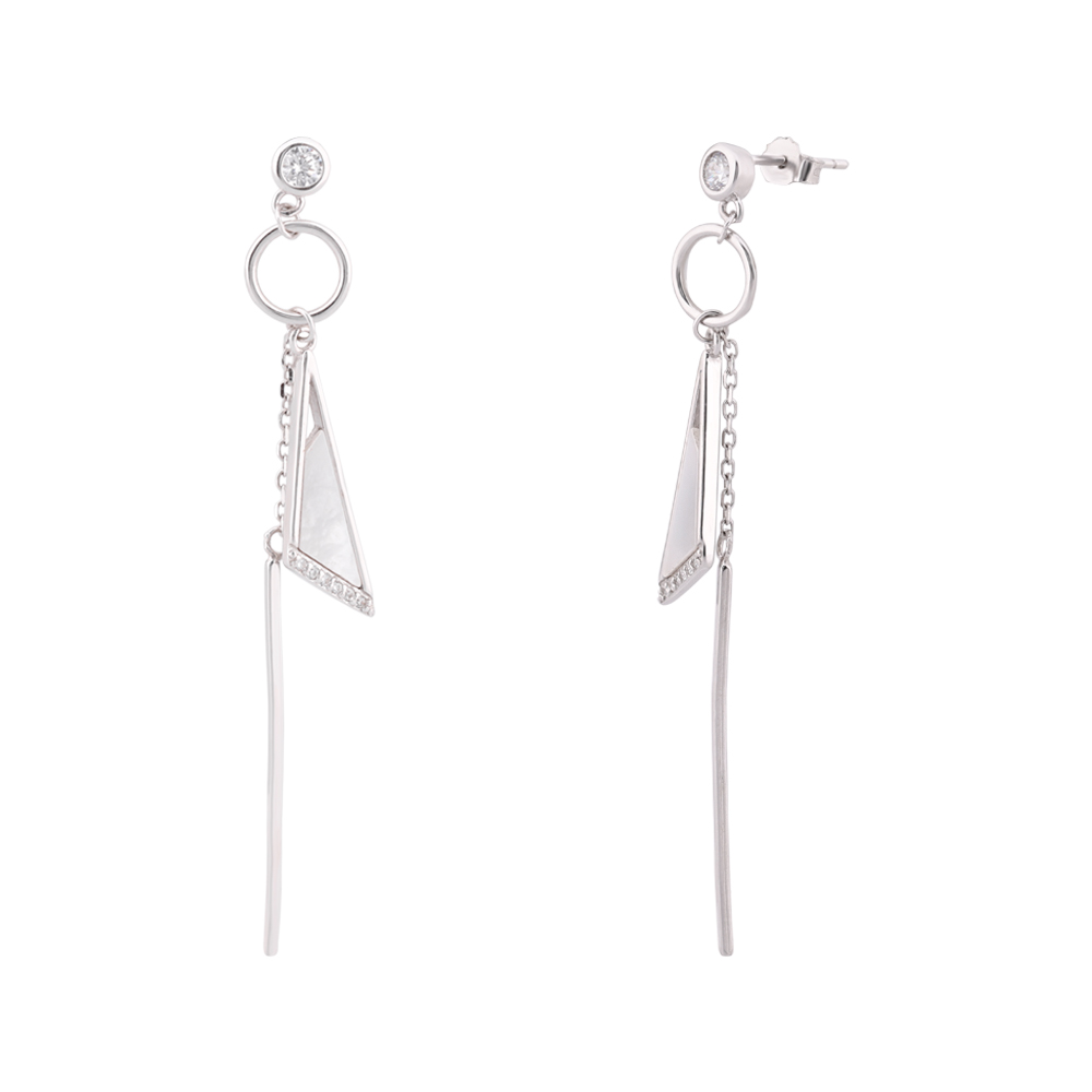 LeZilver 92.5 Pure Silver Earrings for Women | Modern Sterling Silver Design