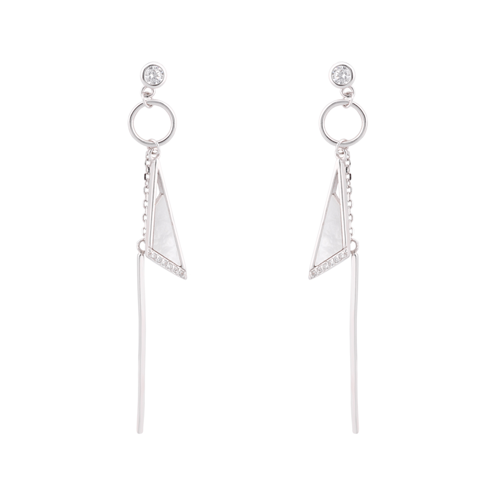 LeZilver 92.5 Pure Silver Earrings for Women | Modern Sterling Silver Design